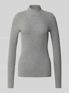 Sweter z dzianiny z mieszanki wiskozy ze stójką model ‘Koni’ - Swetry damskie - miniaturka - grafika 1