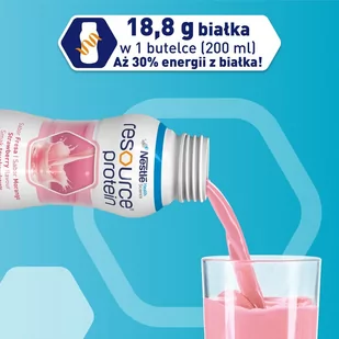 Nestle 8x Resource Protein smak truskawkowy 200 ml - Żywienie medyczne - miniaturka - grafika 3
