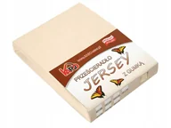 Prześcieradła - 120X200 PRZEŚCIERADŁO JERSEY JASNY BEŻ Z GUMKĄ - miniaturka - grafika 1