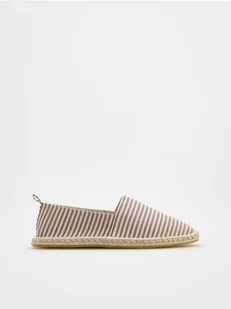 Reserved - Bawełniane espadryle - brązowy - Espadryle damskie - miniaturka - grafika 1