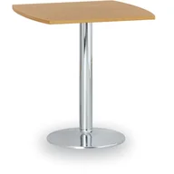 Stoły i stoliki do biura - B2B Partner Stolik wysoki Filip II, 660 x 660 mm, chromowana podstawa, płyta buk 423255 - miniaturka - grafika 1