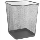 Kosze na śmieci - TIERRA Kosz siatkowy na śmieci kwadratowy 18 l. srebrny SKKD/SR - miniaturka - grafika 1