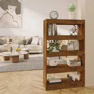 Regały - Regał na książki/przegroda, przydymiony dąb, 80x30x135 cm - miniaturka - grafika 1
