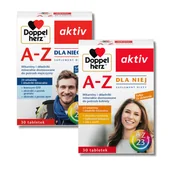 Witaminy i minerały - Doppelherz® aktiv A-Z dla niej + dla niego 2x30 tabletek ZESTAW - miniaturka - grafika 1