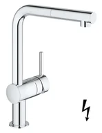 Baterie kuchenne - Grohe Minta - Bateria zlewozmywakowa z wyciąganą wylewką, chrom 31397000 - miniaturka - grafika 1