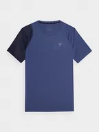 Koszulki sportowe męskie - 4F Koszulka sportowa w kolorze niebieskim - miniaturka - grafika 1