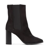 Botki damskie - Calvin Klein Skórzane sztyblety na słupku - miniaturka - grafika 1