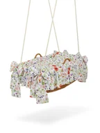 Łóżeczka i kojce - Kosz Mojżesza kołyska wisząca- Łąka - miniaturka - grafika 1