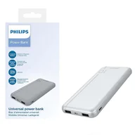 Powerbanki - PHILIPS POWER BANK 10000mAh 2X USB-A BATERIA AWARYJNA SREBRNY DLP1810NV/62 - miniaturka - grafika 1