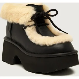 UGG Skórzane botki na platformie W ESMEE shearling z dodatkiem wełny - Botki damskie - miniaturka - grafika 1