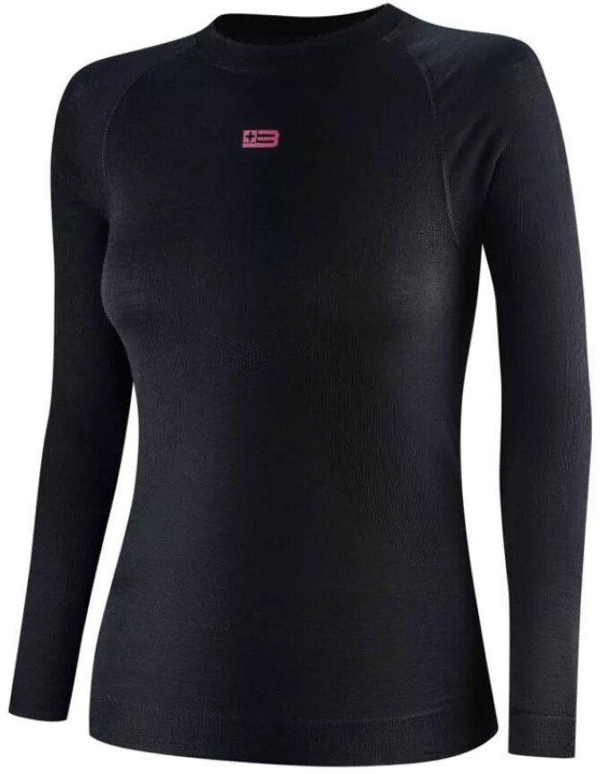 Brubeck Bluza Brubeck LS1734W Merino Wool damska : Kolor - Czarny, Rozmiar - M