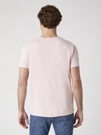 Koszulki męskie - Męski T-Shirt Wrangler Ss Sign Off Tee Silver Pink W7C07D3Tu-2Xl - miniaturka - grafika 1