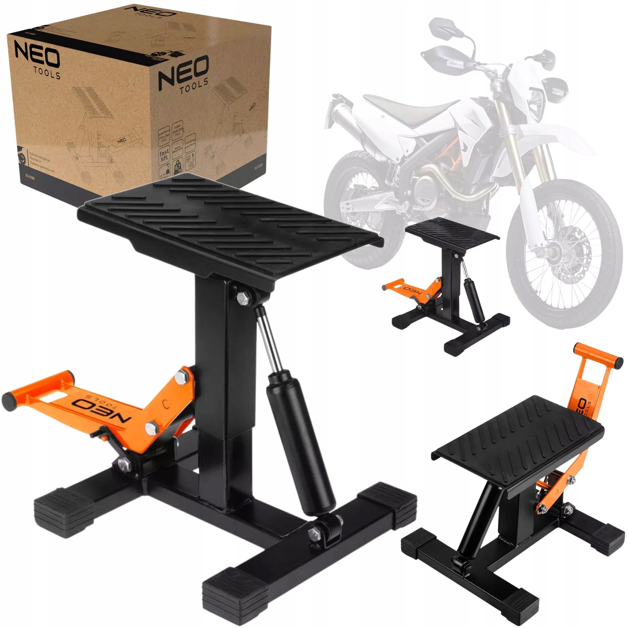 Neo Tools Podnośnik pod Motocykle Stojak Motocyklowy Off-Road Cross Enduro