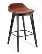 Taborety i hokery - Hoker z oparciem Amelia wooden legs counter h65 duży wybór kolorów - miniaturka - grafika 1