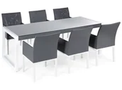 Meble ogrodowe - Beliani Zestaw ogrodowy szary - Taras - Balkon - Stół + 6 krzeseł - BACOLI - miniaturka - grafika 1