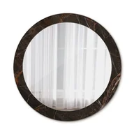 Lustra - Ścienne Lustro Łazienkowe Brązowy marmur 80cm - miniaturka - grafika 1