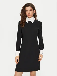 KARL LAGERFELD Sukienka codzienna A1W13032 Czarny Slim Fit - Sukienki - miniaturka - grafika 1