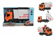 Zabawki zdalnie sterowane - AUTO ŚMIECIARKA ŚWIATŁA SYGNAŁY 26CM - miniaturka - grafika 1