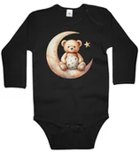 Body dla niemowląt - Body dziecięce Boho Pluszowy Misio Siedzący Na Księzycu Dzień Misia 74/80 - miniaturka - grafika 1