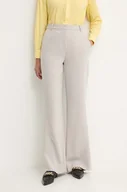 Spodnie damskie - Calvin Klein spodnie damskie kolor szary dzwony high waist K20K207155 - miniaturka - grafika 1