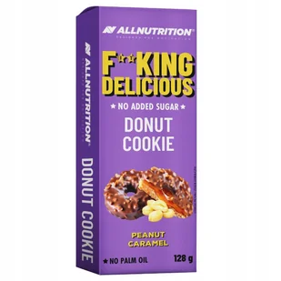 Ciastko Allnutrition Fitking Delicious Donut Cookie 128g Karmelowy - Zdrowa żywność - miniaturka - grafika 1