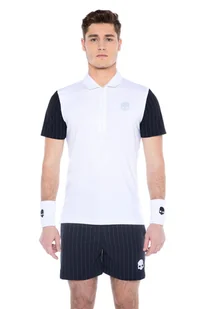 Koszulka męska Hydrogen  Tech Zipped Polo White/Blue M - Koszulki sportowe męskie - miniaturka - grafika 1