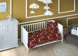 KARO Pościel bawełniana 140x200 czary mary bordowa dziecięca zapinana na suwak 3503 B Bawełna Max - Pościel dla dzieci - miniaturka - grafika 1