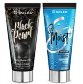 Balsamy i kremy do opalania - SOLEO BLACK PEARL 150ml MOCNY BRONZER DO OPALANIA + BALSAM PO OPALAN - miniaturka - grafika 1