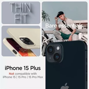 Etui Spigen Thin Fit do Apple iPhone 15 Plus - beżowe - Etui i futerały do telefonów - miniaturka - grafika 2