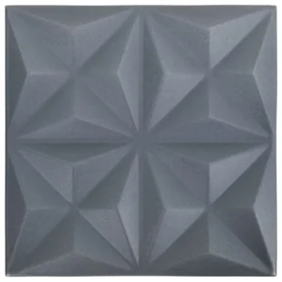 vidaXL Panele ścienne 3D, 48 szt., 50x50 cm, szarość origami, 12 m² 150922 - Panele ścienne i boazeria - miniaturka - grafika 6
