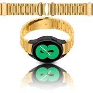 Akcesoria do smartwatchy - Bizon Pasek ze stali nierdzewnej Strap Watch Aura do Samsung Galaxy Watch FE/7/6/6 Classic/5/5 Pro/4/4 Classic, złoty - miniaturka - grafika 1