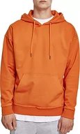 Bluzy męskie - Urban Classics Męska bluza z kapturem oversize, Rdzawy pomarańczowy, M - miniaturka - grafika 1