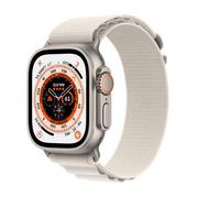 Smartwatch - Apple Watch Ultra Cellular 49mm Tytanowy z opaską Alpine S w kolorze księżycowej poświaty - miniaturka - grafika 1