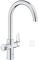 Baterie kuchenne - Bateria filtrująca Grohe Blue Pure BauCurve z obracaną w zakresie 150° wylewką "C", chrom - miniaturka - grafika 1