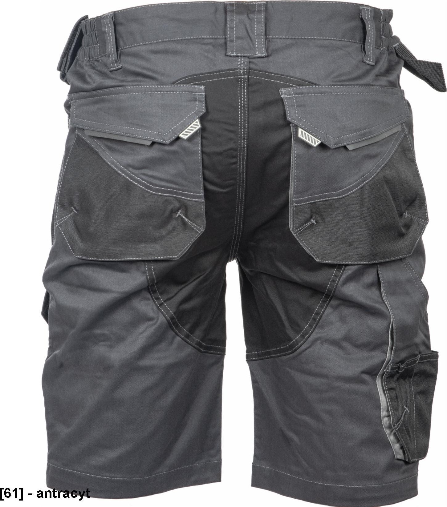 CERVA DAYBORO szorty - męskie spodnie robocze, odblaskowe elementy, 100 % TRIFIBETEX - antracyt 50