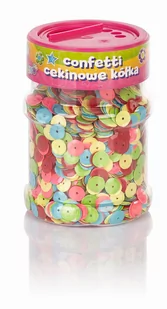 Astra Astra, confetti cekinowe kółka, mix kolorów intensywnych, 100 g - Scrapbooking - miniaturka - grafika 1