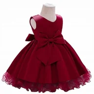 Sukienki - SUKIENKA ELEGANCKA KSIĘŻNICZKA WESELE 74/80 - miniaturka - grafika 1