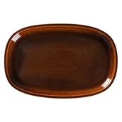 Miski i półmiski - PORCELANA RAK STONE Półmisek 23x15 cm bursztynowy - miniaturka - grafika 1