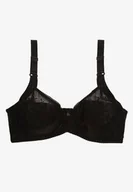 Biustonosze - Czarny Biustonosz Koronkowy Typu Full Cup Vikoni - miniaturka - grafika 1
