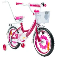 Rowery - Rower dziecięcy GERMINA BMX 16 cali dla dziewczynki Ciemnoróżowy - miniaturka - grafika 1