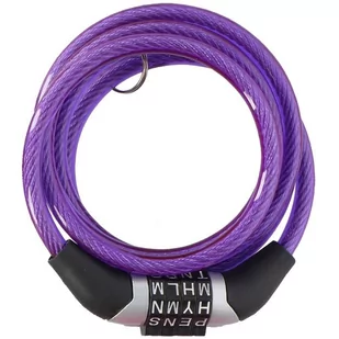 DUNLOP Dunlop - Zapięcie do roweru z szyfrem (Fioletowy) 8711252029221PURPLE - Zabezpieczenia do roweru - miniaturka - grafika 1