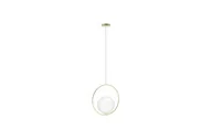 Lampy sufitowe - Wisząca lampa szklana Jumbo AZ4983 ball kula złota - miniaturka - grafika 1