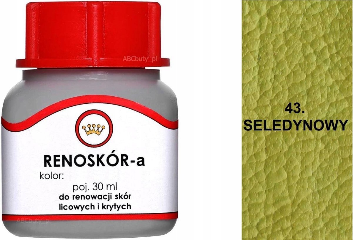 G10-01 SELEDYNOWY 43 RENOSKÓR FARBA DO BUTÓW WILBRA DO SKÓRY LICOWEJ LAKIER