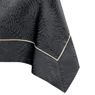 Obrusy i serwetki - Obrus Gaia Grafitowy Tłoczony Roślinny 140x180 AmeliaHome - TCLOTH/AH/GAIA/BRD/PPG/DARKGREY/140X180 - miniaturka - grafika 1