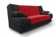 Sofy i kanapy - Platan sofa rozkładana JAS, z funkcją spania, sofa tapicerowana, sprężyny - Kolor: czerwono-czarny - miniaturka - grafika 1