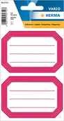 Etykiety do drukarek - HERMA 5712 etykiety do książek, czerwone krawędzie, samoprzylepne, neutralne etykiety na zeszyty z papieru, do szkoły dla dzieci, dziewcząt i chłopców, 12 etykiet szkolnych - miniaturka - grafika 1