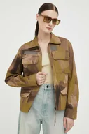 Kurtki damskie - G-Star Raw kurtka damska kolor zielony przejściowa oversize - miniaturka - grafika 1