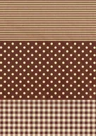 Decoupage - Papier Do Decoupage Brązowy W Kropki, Paski I Kratkę30 X 40 Cm Fda487, Decopatch - miniaturka - grafika 1