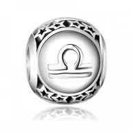Charmsy - Murrano Charms Zawieszka Koralik 925 Zodiak Waga SR-419 - miniaturka - grafika 1