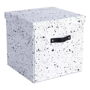 Czarno-białe pudełko Bigso Box of Sweden Logan - Pudła i pojemniki do przechowywania - miniaturka - grafika 1
